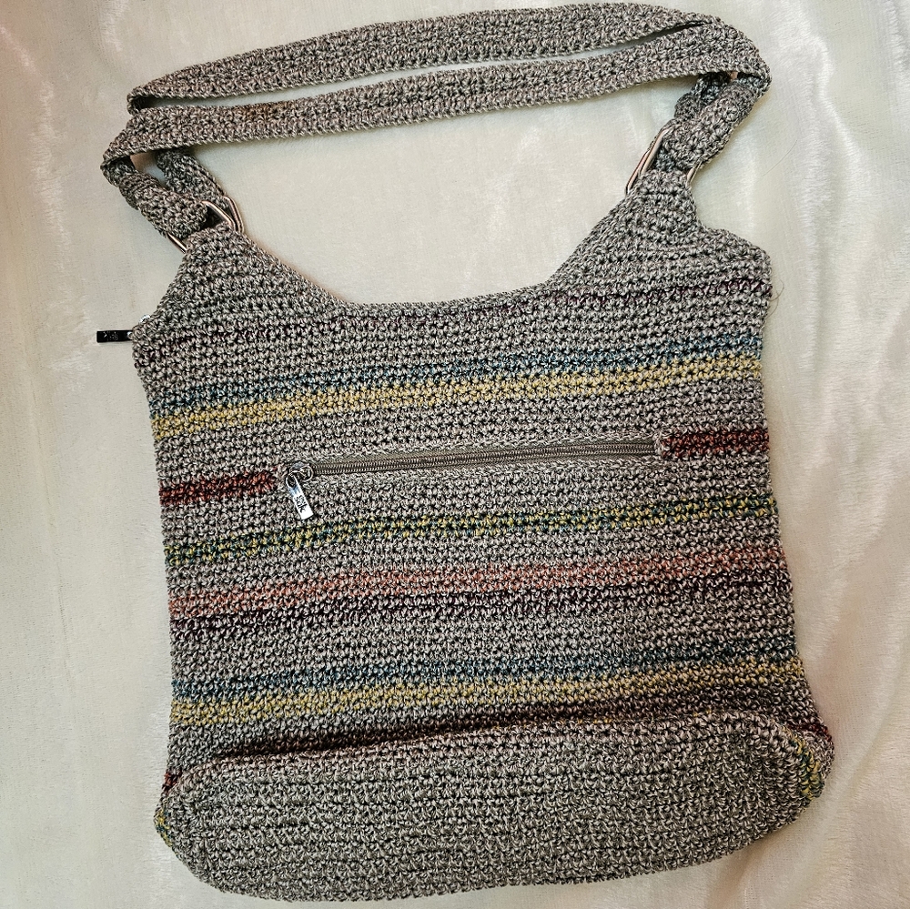 The Sak Woven Hobo Tote Multicolor Large Handbag Purse Women's Beach Gypsy Boho